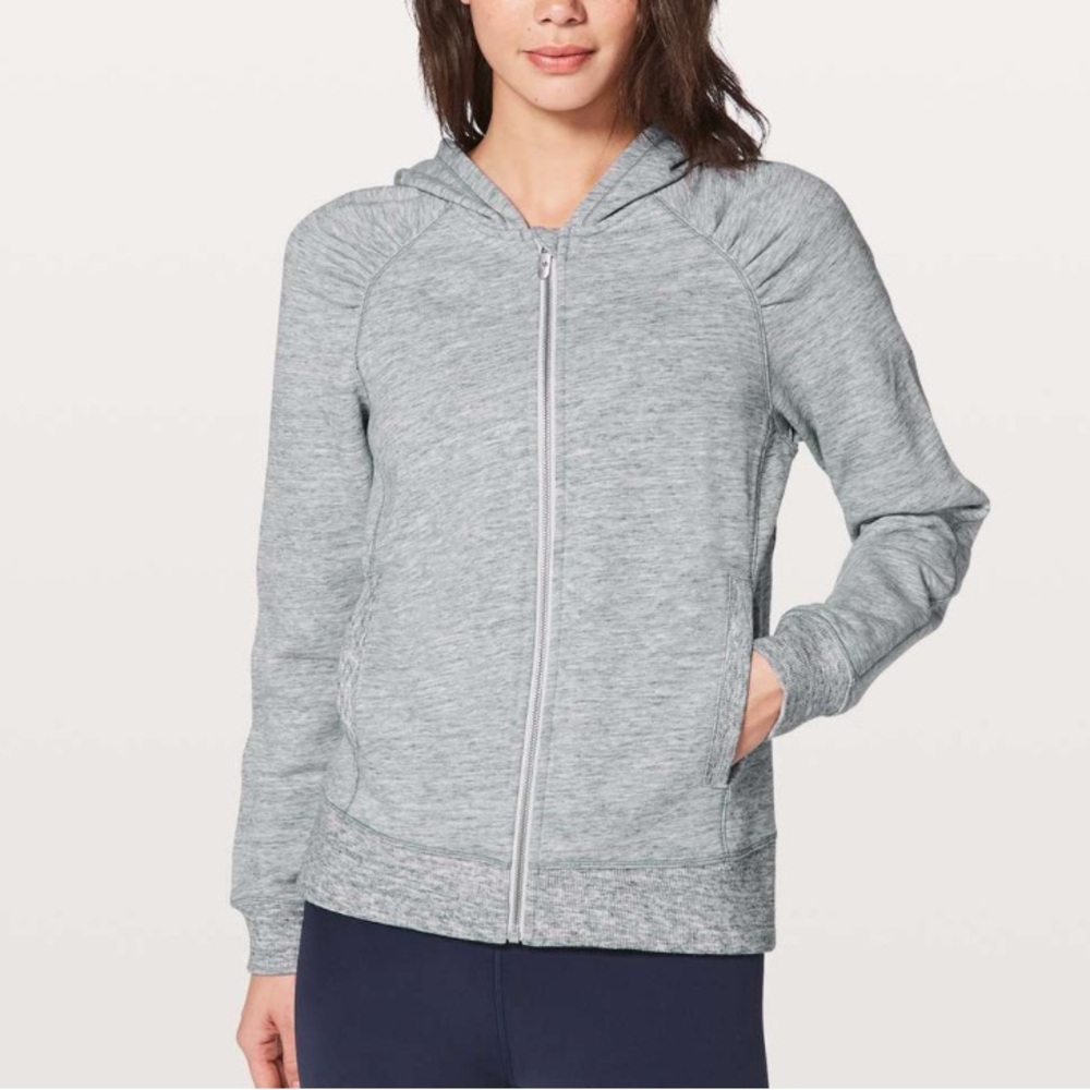 Lululemon Cool & Collected Jacket Heathered Space Dyed Nimbus Size 4